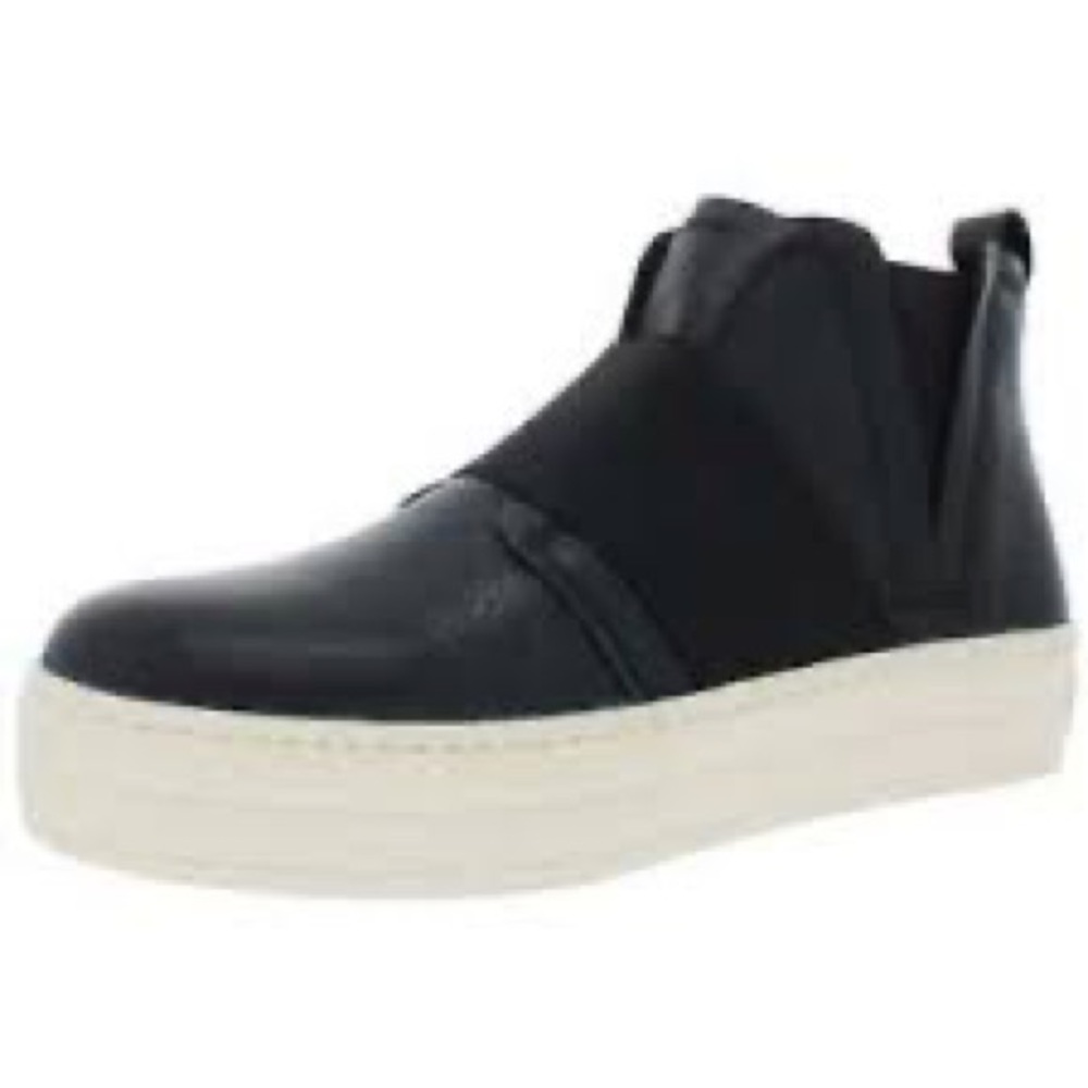 J/Slides NYC Holland Black Leather Platform Sneaker 9 - Picture 7 of 7